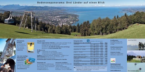 Bodenseepanorama: Drei Länder auf einen Blick - Pfänderbahn AG