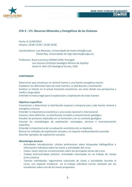 CFA 3 - 1Âºc: Recursos Minerales y EnergÃ©ticos de ... - Campus do Mar