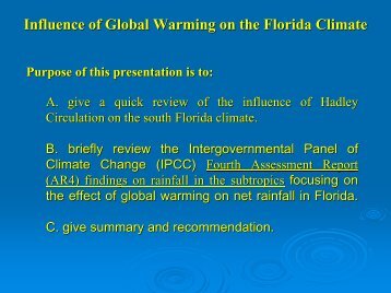 Water: Paul Trimble, South Florida Water Management District