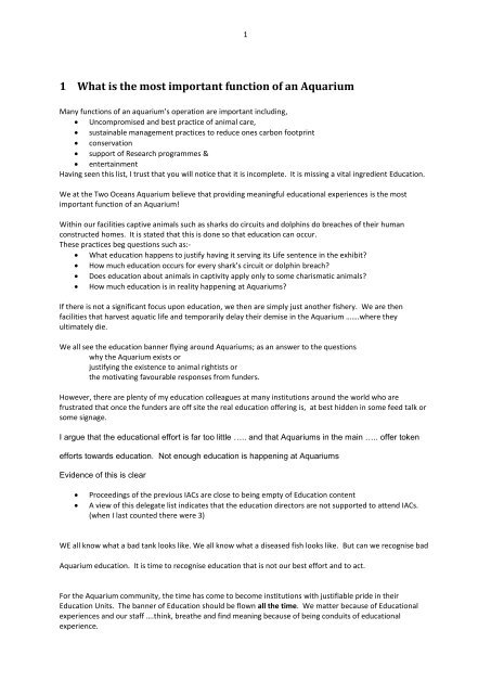 Frequently Asked Questions of important for an aquarium