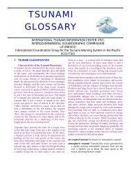 TSUNAMI GLOSSARY - Disaster Pages of Dr George, PC