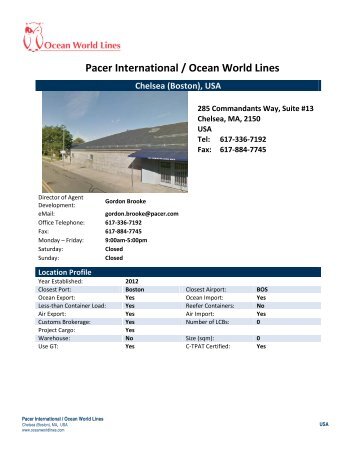 Ocean World Lines, Inc. / Pacer International