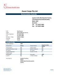 Asean Cargo Pty Ltd - Ocean World Lines