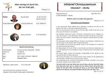 Infobrief Christuszentrum