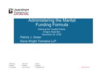 Administering the Marital Funding Formula - Davis Wright Tremaine