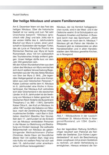 Der heilige Nikolaus und unsere Familiennamen (pdf)