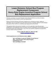 School Bus Replacement Application - Air Pollution Control District