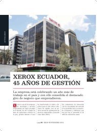 Xerox Ecuador, 45 aÃ±os de gestiÃ³n - Ekos Negocios