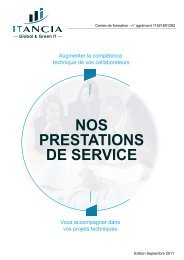 NOS PRESTATIONS DE SERVICE - Itancia