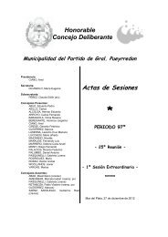 25r 1º - Honorable Concejo Deliberante del Partido Gral. Pueyrredon