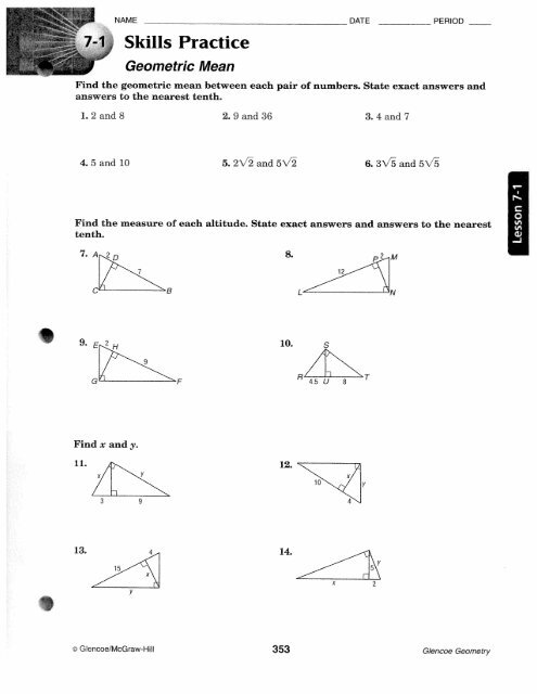 8 6 Skills Practice The Law Of Sines Answers