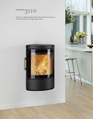 Thanks to its elliptical shape, this little wall-mounted stove ... - Hwam