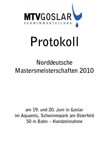 Protokoll - Masters in Berlin