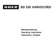 Bedienungsanleitung Uher SG 520 Variocord