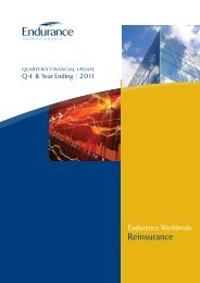 Q4 2011 Financial Highlights - Endurance Specialty Insurance Ltd.