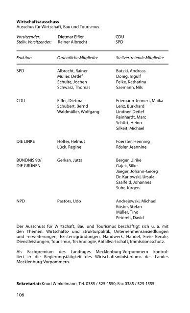 Abgeordnete und Gremien - Landtag Mecklenburg Vorpommern