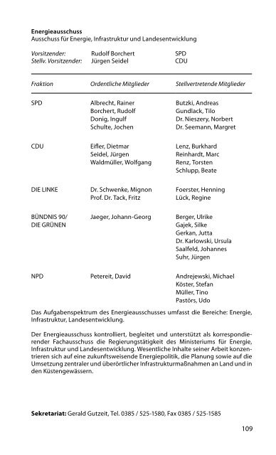 Abgeordnete und Gremien - Landtag Mecklenburg Vorpommern