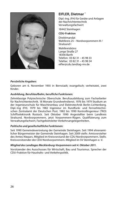 Abgeordnete und Gremien - Landtag Mecklenburg Vorpommern