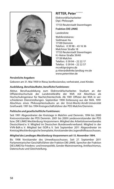 Abgeordnete und Gremien - Landtag Mecklenburg Vorpommern