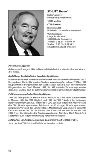 Abgeordnete und Gremien - Landtag Mecklenburg Vorpommern
