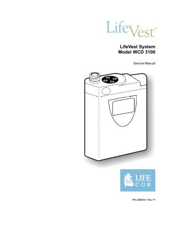 LifeVest System Model WCD 3100 - Medicor