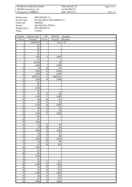 D00008-A-FPD LDH102T-31 to 486