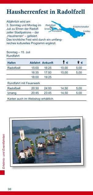 und Ausflugsfahrten 2012 - Bodensee-Schiffsbetriebe GmbH