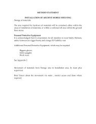 METHOD STATEMENT INSTALLATION PALLET RACKING Delivery ...