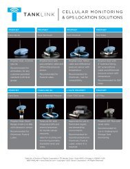 View our data sheet - TankLink