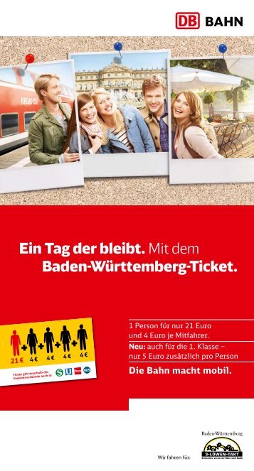 Ein Tag der bleibt. Mit dem Baden-Württemberg-Ticket. - Bahn.de