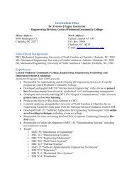 Curriculum Vitae - Terence J Fagan Ph.D. - Central Piedmont ...