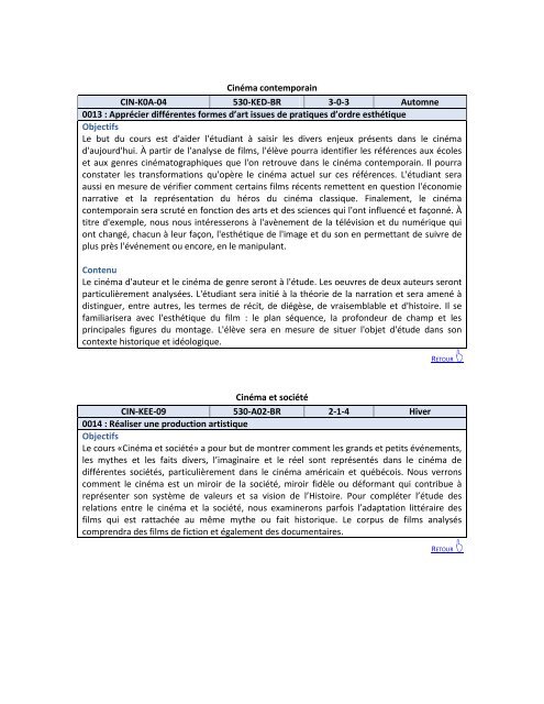 Grille de cours â Sciences de la nature (Sciences pures et ...