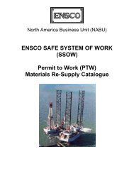 Permit to Work - Ensco Safety Catalog