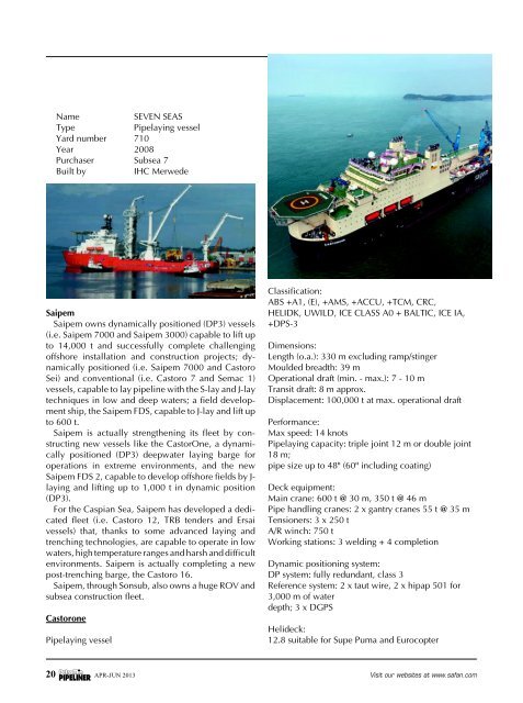 pipelaying vessel - PetroMin Pipeliner