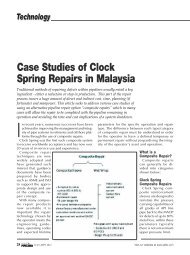 Case Studies of Clock Spring Repairs in Malaysia