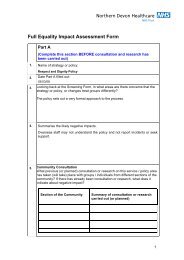 Full Equality Impact Assessment Form