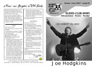 Vorschau â€“ Ein Highlight! Joe Hodgkins - Oldies-Club Wetterau