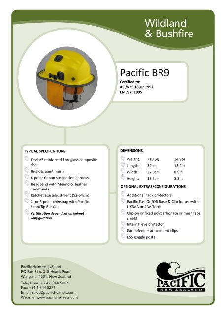 Pacific Helmets (NZ) LTD PHNZ Catalogue - Da Miano & Graham
