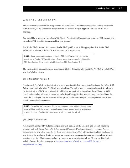 DLI Implementation and Reference Guide - Datalogics