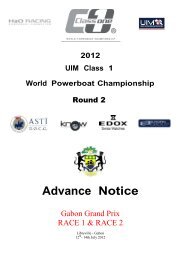 Advance Notice Class 1 Gabon GP - Class-1.com
