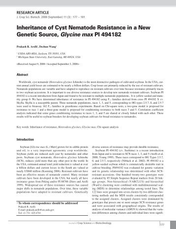 Glycine max - Journal of Crop Science and Biotechnology