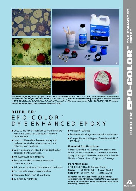 EPO-COLORâ¢ DYE ENHANCED EPOXY