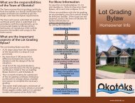 Lot Grading Bylaw Homeowner Info - Town of Okotoks