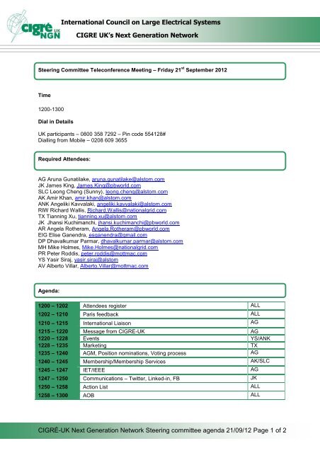 Sc Telecon Agenda 21 September 12 Pdf 218 Kb Cigre Sc Telecon Agenda 21 September 12 Pdf 218 Kb Cigre