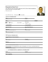 Biographical Data Form - Rotary District 6360