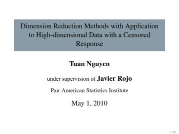 Dimension Reduction Methods with Application to ... - Rice University