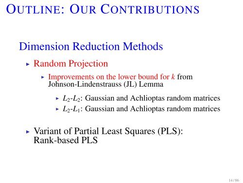 Dimension Reduction Methods with Application to ... - Rice University