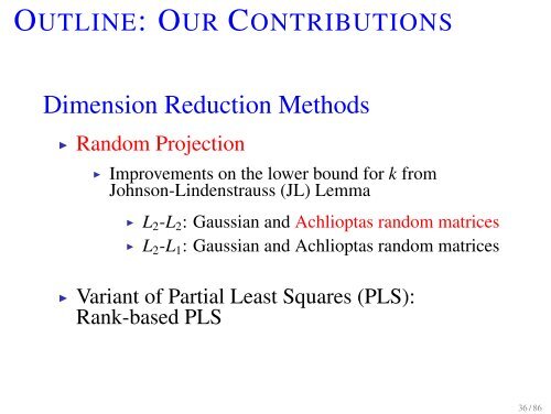 Dimension Reduction Methods with Application to ... - Rice University