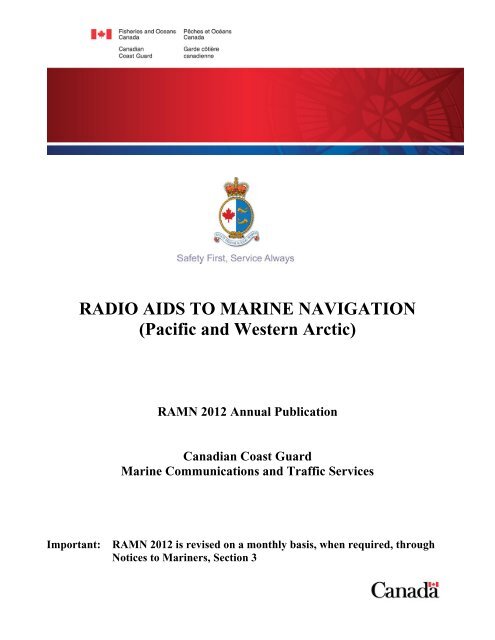 RADIO AIDS TO MARINE NAVIGATION (Pacific and Western Arctic)