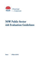 Job Evaluation Guidelines 1 March 2011 - NSW Public Sector ...